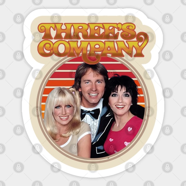 Threes company Sticker by VILLAPODCAST